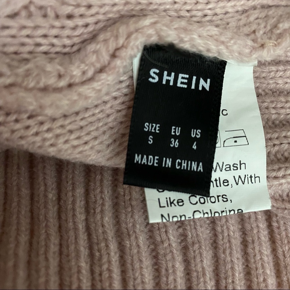 Shein Sweater Pale  Pink . Sz S. - Picture 8 of 12